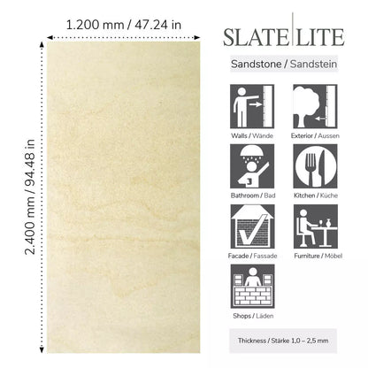 Slate-Lite Clear White Stripe