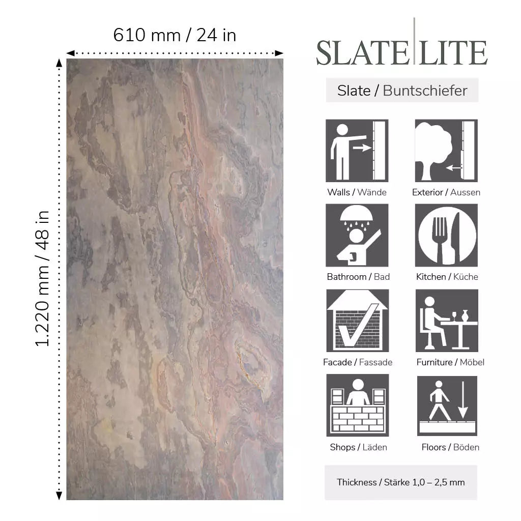 Slate-Lite Molto Rosa