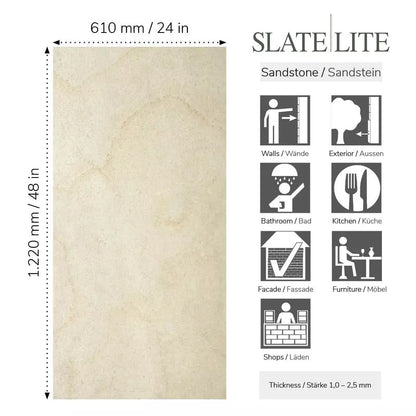 Slate-Lite Clear White Stripe