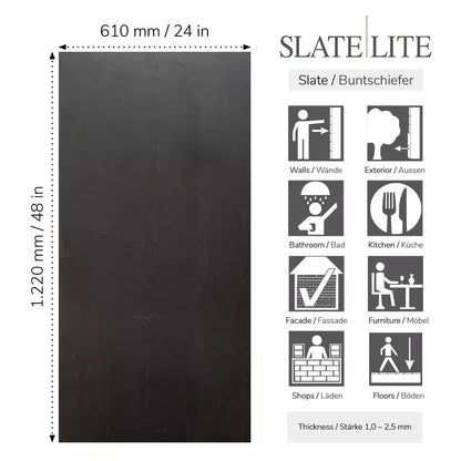 Slate-Lite Black Line