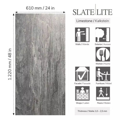 Slate-Lite Grey Limestone
