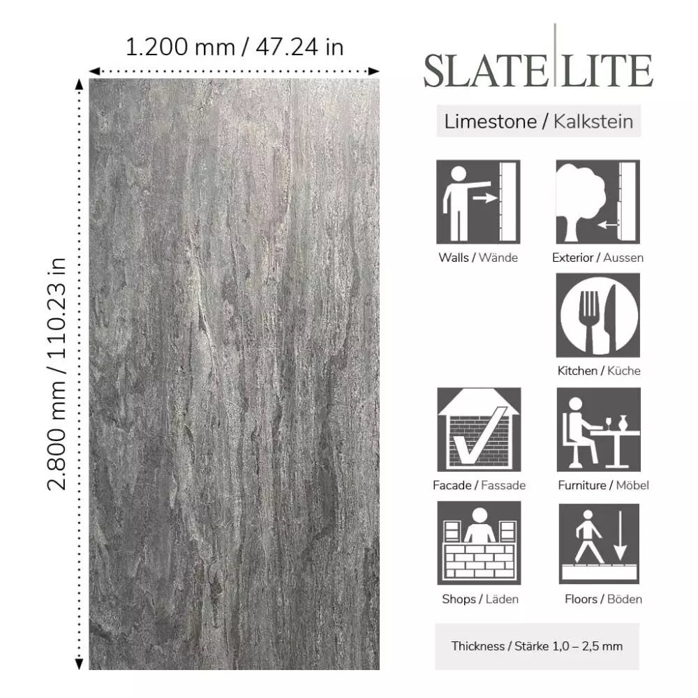 Slate-Lite Grey Limestone