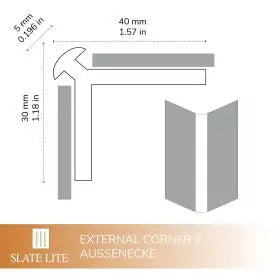 Ausseneckprofil F-Line 250cm