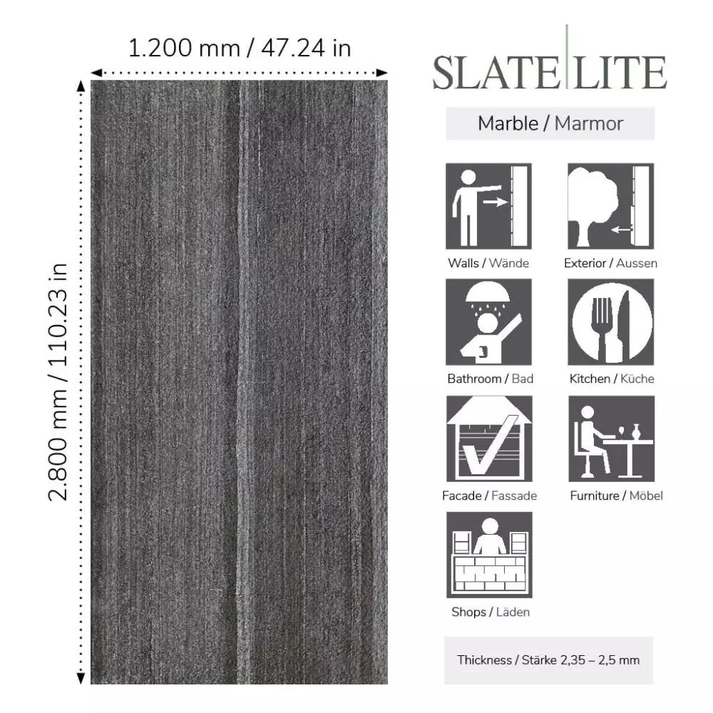 Slate-Lite Monsoon Black Vertical
